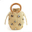 Handmade Rhinestone Crystal Embellished Mini Straw Bucket Bag-WM0313 - - Luxury bags by WAAMII