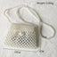 Handmade Woven Beaded Pearl  Clutch Tote Messenger Bag Evening Bags bags WAAMII beige model H1