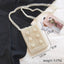 Handmade Woven Beaded Pearl  Clutch Tote Messenger Bag Evening Bags bags WAAMII beige model C  