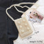 Handmade Woven Beaded Pearl  Clutch Tote Messenger Bag Evening Bags bags WAAMII beige model C