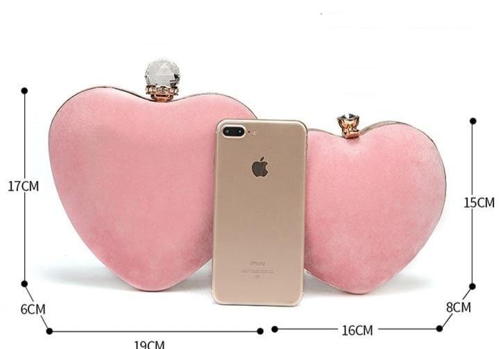 Heart-Shaped Diamonds Crystal Clutch - - Luxury bags by WAAMII