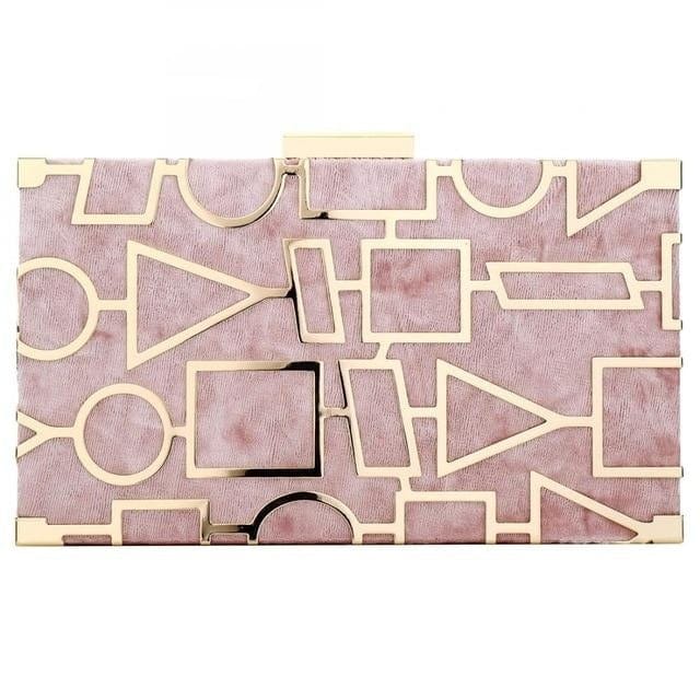 Hester Geometric Element Clutch - pink - Luxury bags by WAAMII