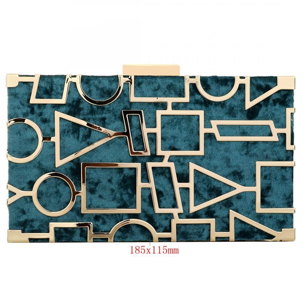 Hester Geometric Element Clutch - blue - Luxury bags by WAAMII