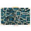 Hester Geometric Element Clutch - blue - Luxury bags by WAAMII
