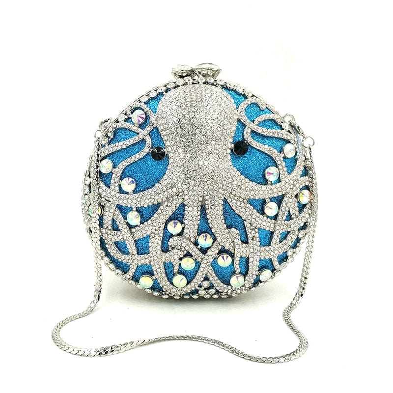 Hollow Out Diamante Octopus Crystal Clutches Purse - - Luxury bags by WAAMII