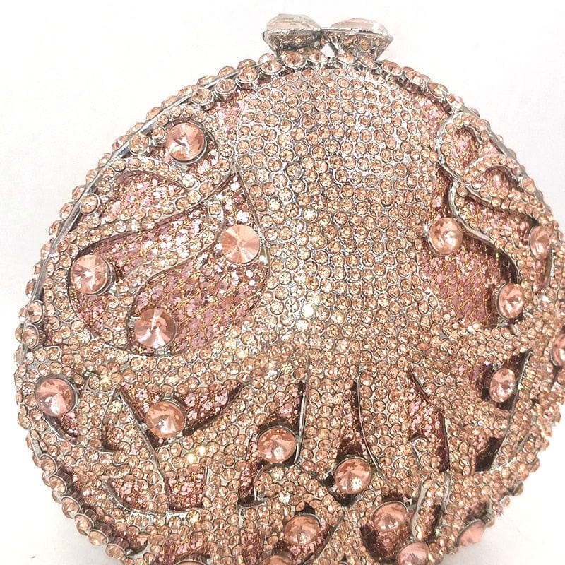 Hollow Out Diamante Octopus Crystal Clutches Purse - - Luxury bags by WAAMII