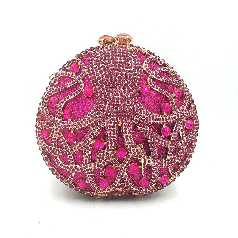 Hollow Out Diamante Octopus Crystal Clutches Purse - - Luxury bags by WAAMII