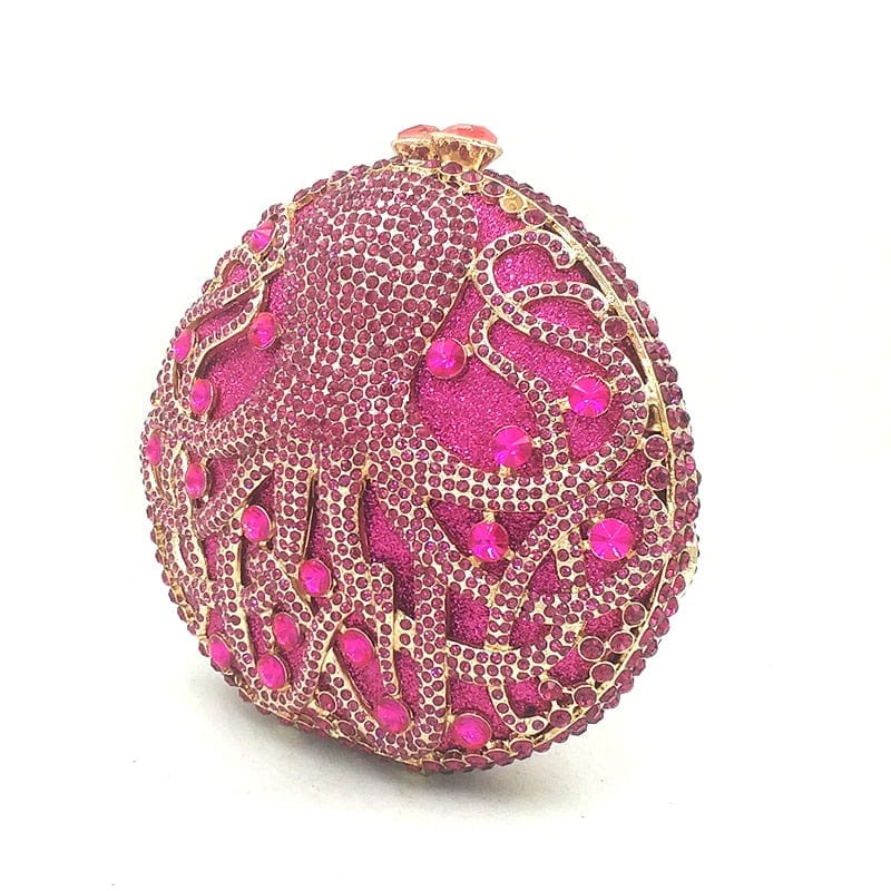 Hollow Out Diamante Octopus Crystal Clutches Purse - - Luxury bags by WAAMII