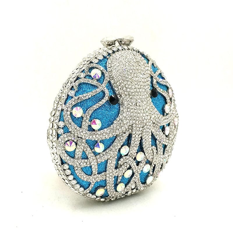 Hollow Out Diamante Octopus Crystal Clutches Purse - - Luxury bags by WAAMII