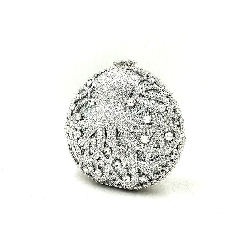 Hollow Out Diamante Octopus Crystal Clutches Purse - - Luxury bags by WAAMII