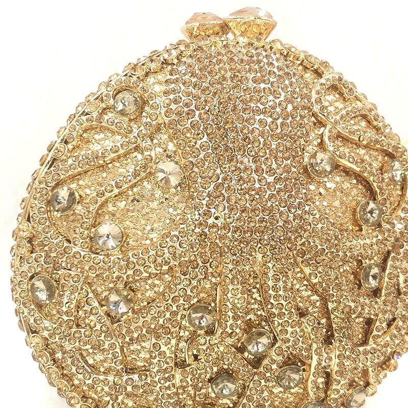 Hollow Out Diamante Octopus Crystal Clutches Purse - - Luxury bags by WAAMII
