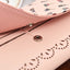 Hollow Out Vegan Leather Floral Wallet Card Holder Ladies Long Purse - - Luxury bags by WAAMII