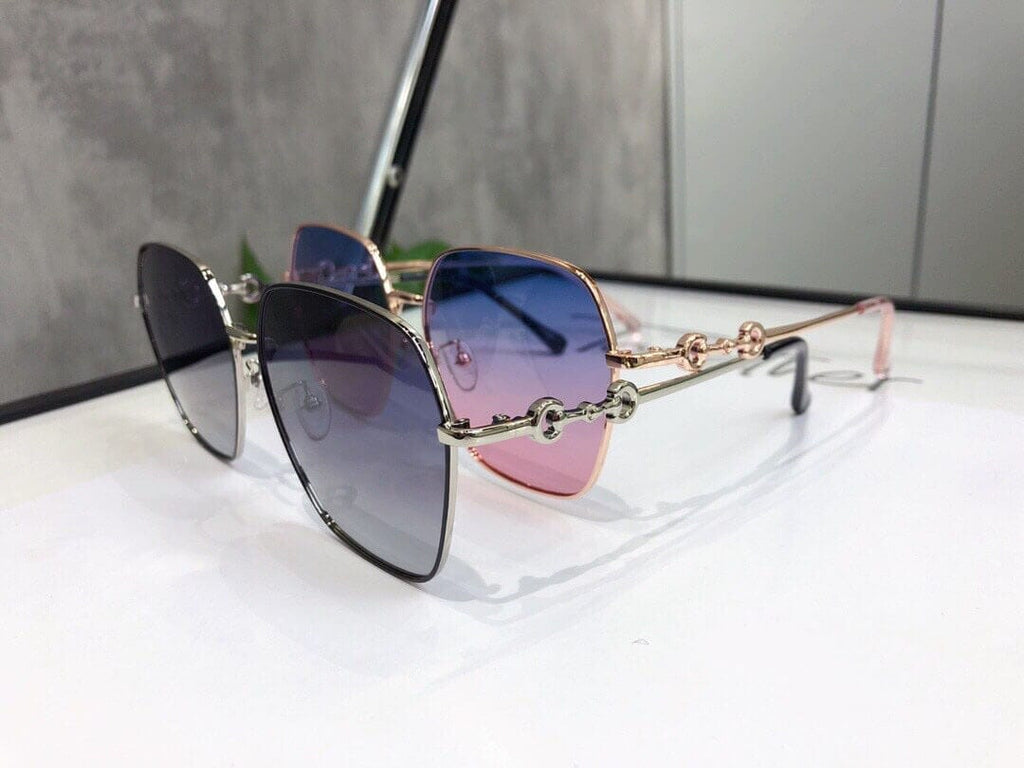 Horsebit Myopia Sunglasses Polarized Anti-UV Prescription Women Sunglasses-58584 - - Luxury Accessories by WAAMII