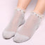 Ladies Pearl Beads Glitter Mesh Invisible Ankle Socks Lace Socks - - Luxury Accessories by WAAMII