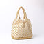 Lesley Hollow Woven Netted Handbag Beach Bag - glod beige - Luxury bags by WAAMII