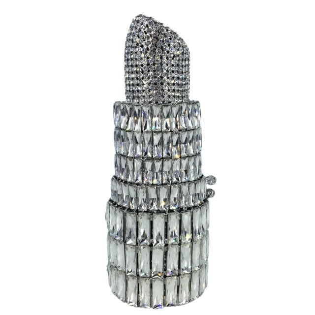 Lipstick Crystal Purse Rhinestone Clutch Evening Handbag bags WAAMII 02 Mini Size