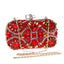 Luxury Beaded Crystal Rhinestone Evening Bag Red Clutch Bag - - Luxury bags by WAAMII