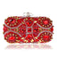 Luxury Beaded Crystal Rhinestone Evening Bag Red Clutch Bag - red - Luxury bags by WAAMII
