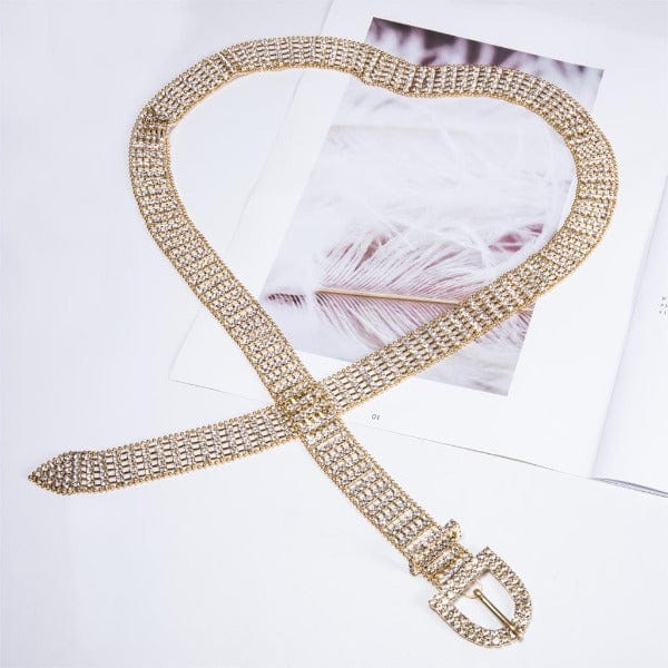 Luxury Bling Crystal CZ Diamond Belt-WMD1017 Accessories WAAMII   