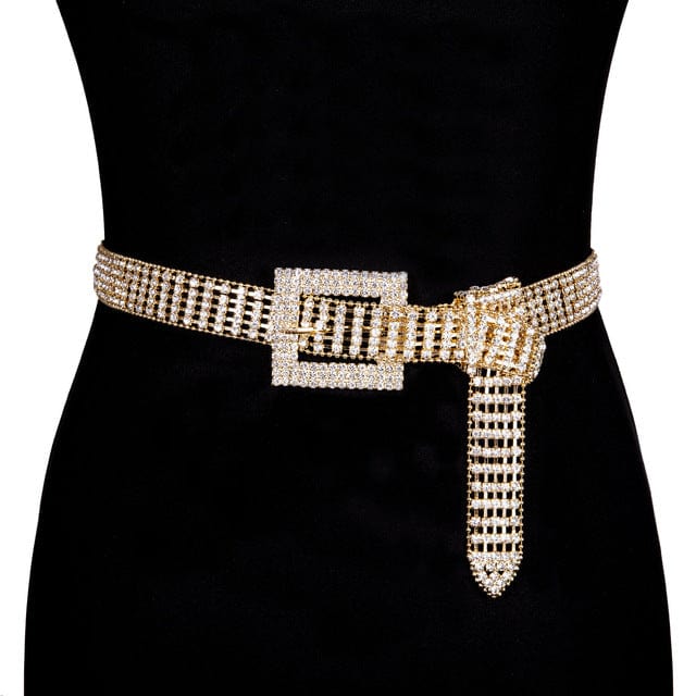 Luxury Bling Crystal CZ Diamond Belt-WMD1017 Accessories WAAMII   