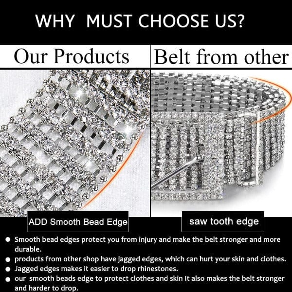 Luxury Bling Crystal CZ Diamond Belt-WMD1017 Accessories WAAMII