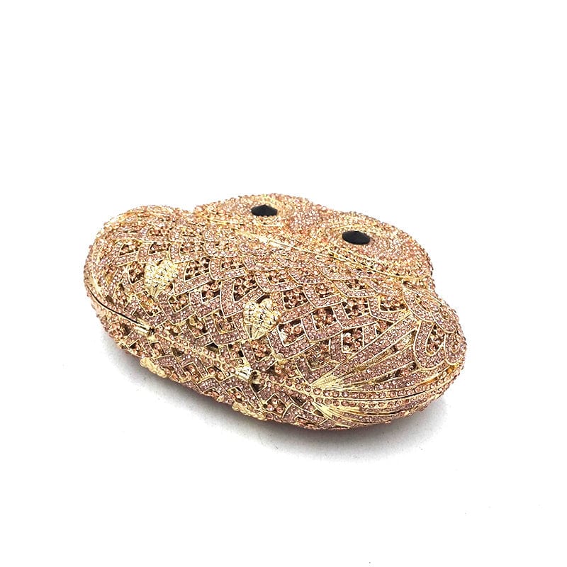 Luxury Crystal Diamond Animal Evening Bag Hollow-Out Owl Clutch bags WAAMII