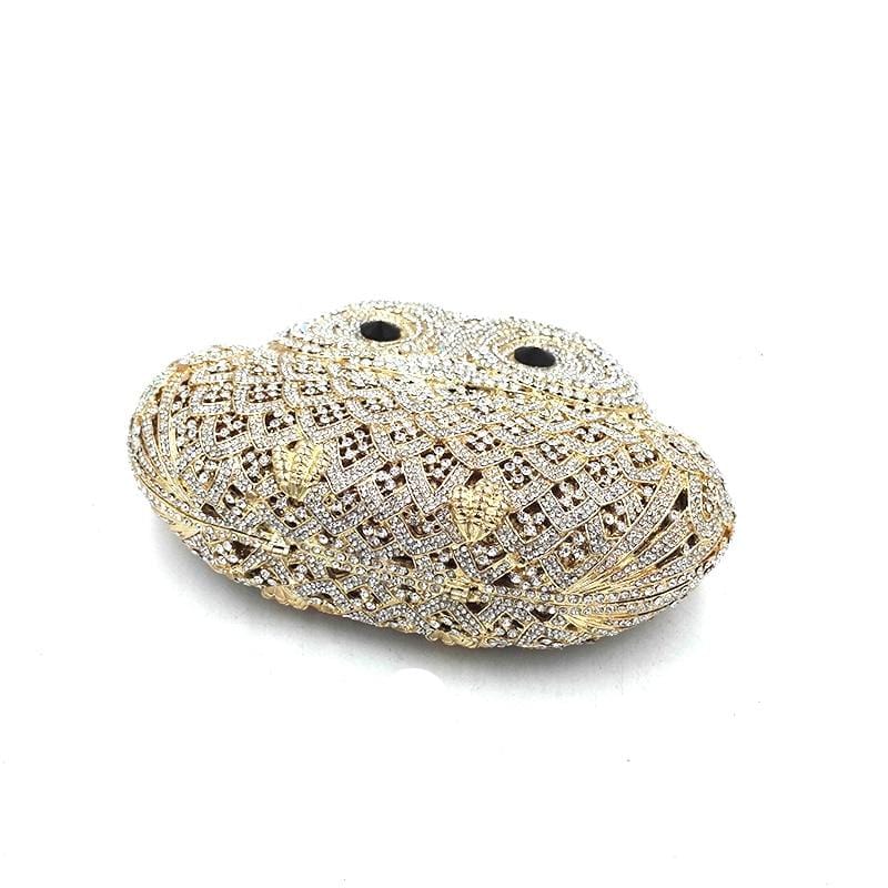 Luxury Crystal Diamond Animal Evening Bag Hollow-Out Owl Clutch - - Luxury bags by WAAMII