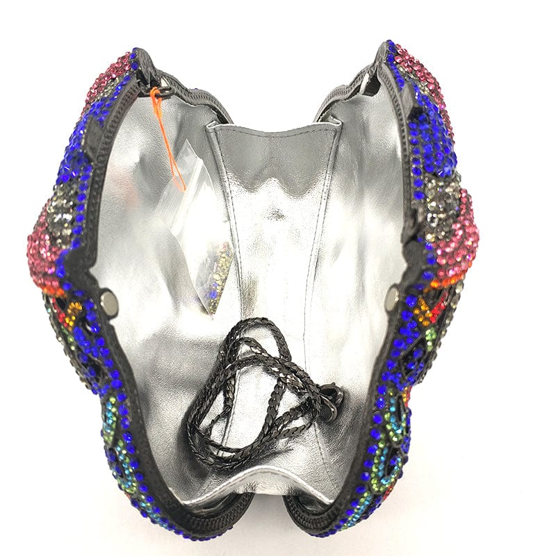 Luxury Crystal Diamond Animal Evening Bag Hollow-Out Owl Clutch bags WAAMII