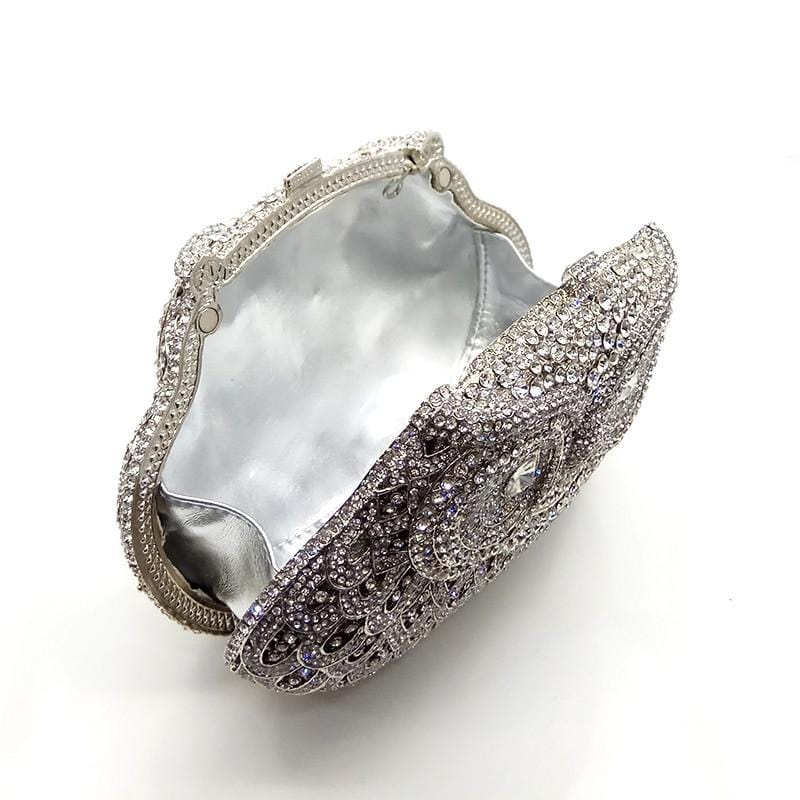 Luxury Crystal Diamond Animal Evening Bag Hollow-Out Owl Clutch - - Luxury bags by WAAMII