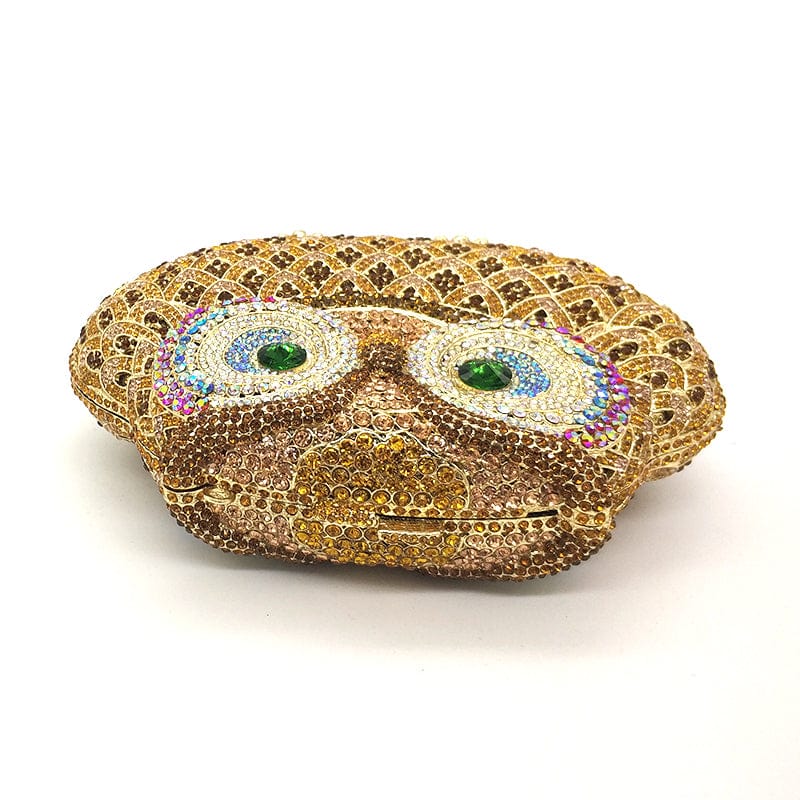 Luxury Crystal Diamond Animal Evening Bag Hollow-Out Owl Clutch - - Luxury bags by WAAMII