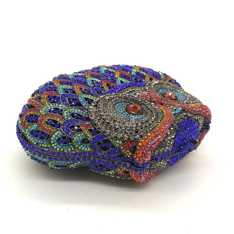 Luxury Crystal Diamond Animal Evening Bag Hollow-Out Owl Clutch - - Luxury bags by WAAMII