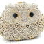 Luxury Crystal Diamond Animal Evening Bag Hollow-Out Owl Clutch bags WAAMII