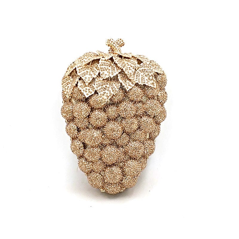 Luxury Crystal Grape Clutch - Color 1 gold - Luxury bags by WAAMII
