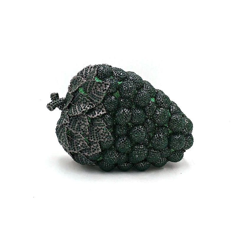 Luxury Crystal Grape Clutch - Color 14 green - Luxury bags by WAAMII