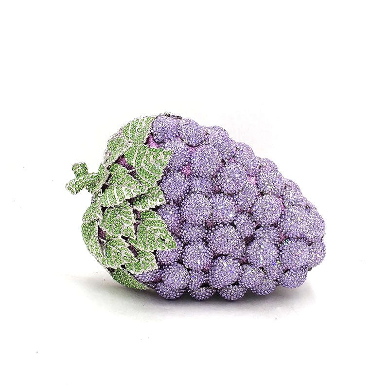 Luxury Crystal Grape Clutch bags WAAMII Color 6 purple  
