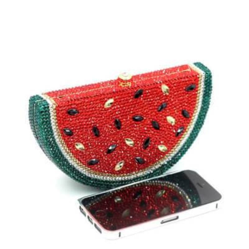 Luxury Crystal Rhinestone Watermelon Clutch - - Luxury bags by WAAMII