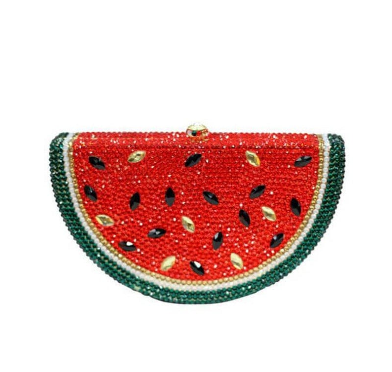 Luxury Crystal Rhinestone Watermelon Clutch - - Luxury bags by WAAMII