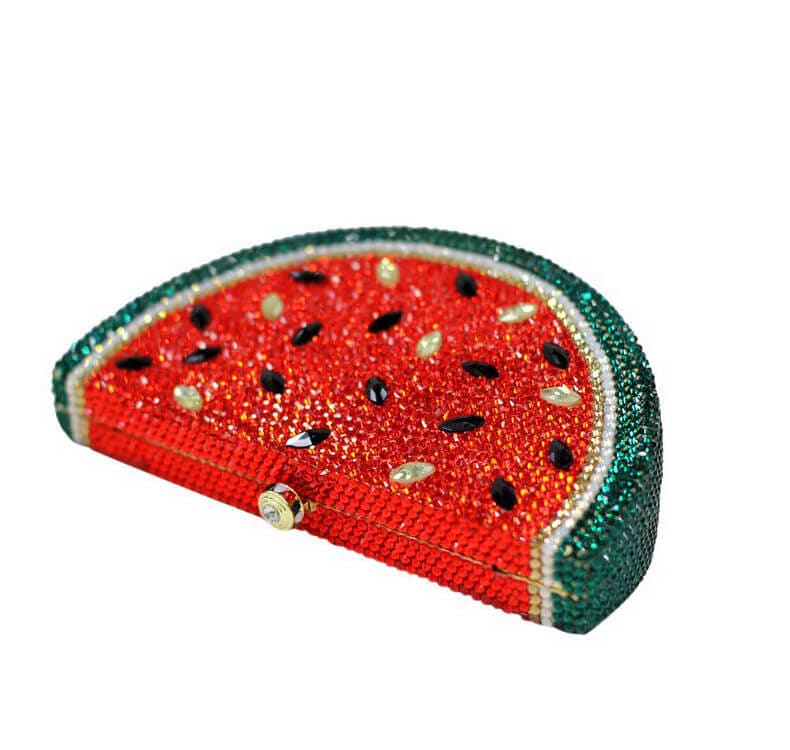 Luxury Crystal Rhinestone Watermelon Clutch bags WAAMII   