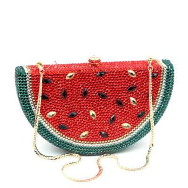 Luxury Crystal Rhinestone Watermelon Clutch - - Luxury bags by WAAMII
