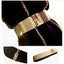 Luxury Gold/Silver/Black Elastic Wide Black Metal Belt For Women-WG13