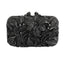 Luxury Lily Flower Diamante Clutch Evening Purse - Black - Luxury bags by WAAMII
