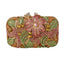 Luxury Lily Flower Diamante Clutch Evening Purse - Pink Green - Luxury bags by WAAMII