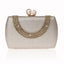 Luxury Pearl Clasp Glittery Crystal Rhinestone Clutch - Champagne - Luxury bags by WAAMII