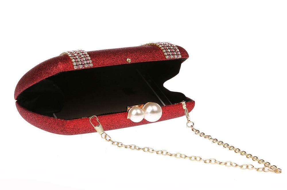 Luxury Pearl Clasp Glittery Crystal Rhinestone Clutch bags WAAMII