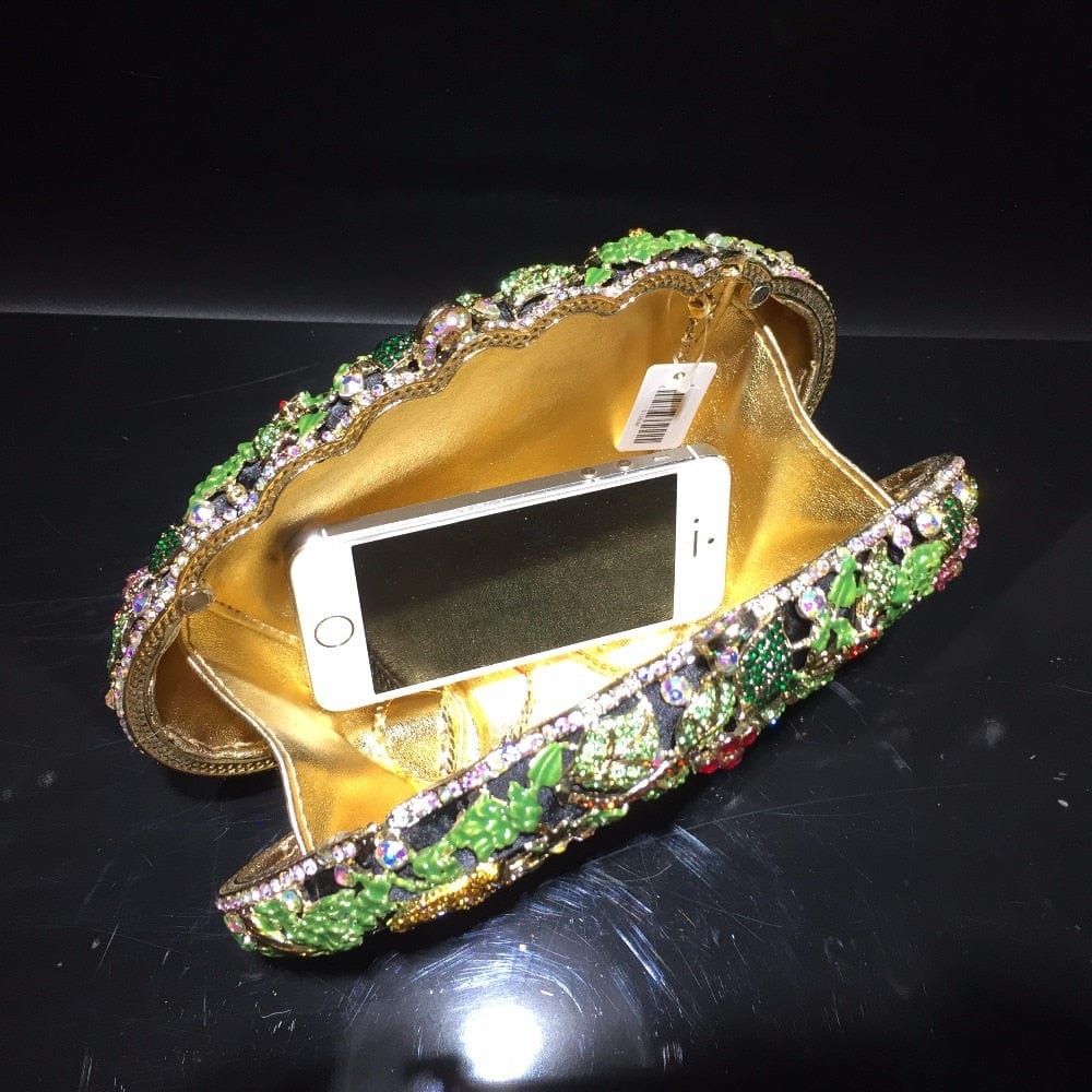 Luxury Rhinestone Crystal Oval Clutch Ladies Purse - - Luxury bags by WAAMII