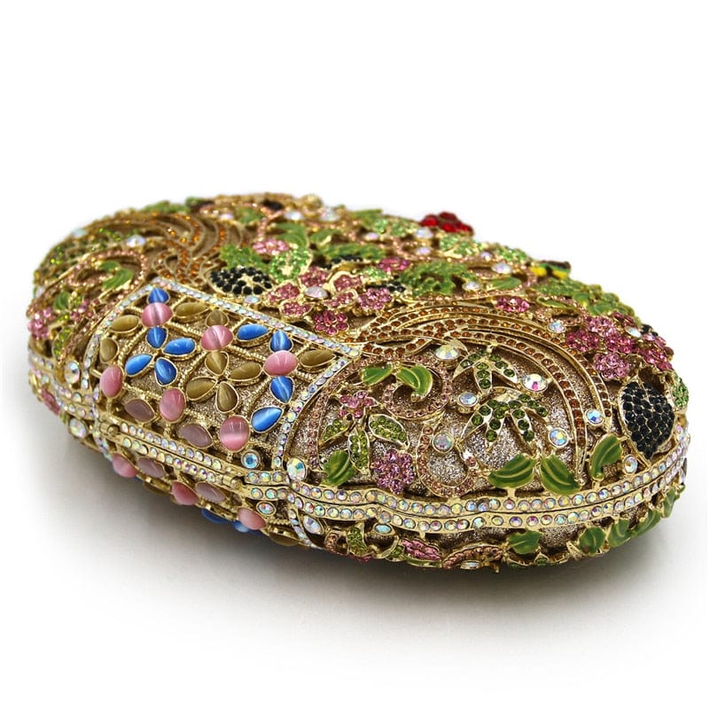 Luxury Rhinestone Crystal Oval Clutch Ladies Purse - - Luxury bags by WAAMII
