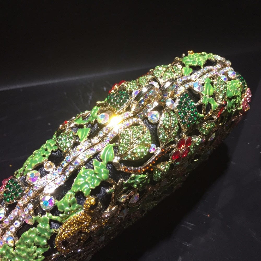 Luxury Rhinestone Crystal Oval Clutch Ladies Purse - - Luxury bags by WAAMII