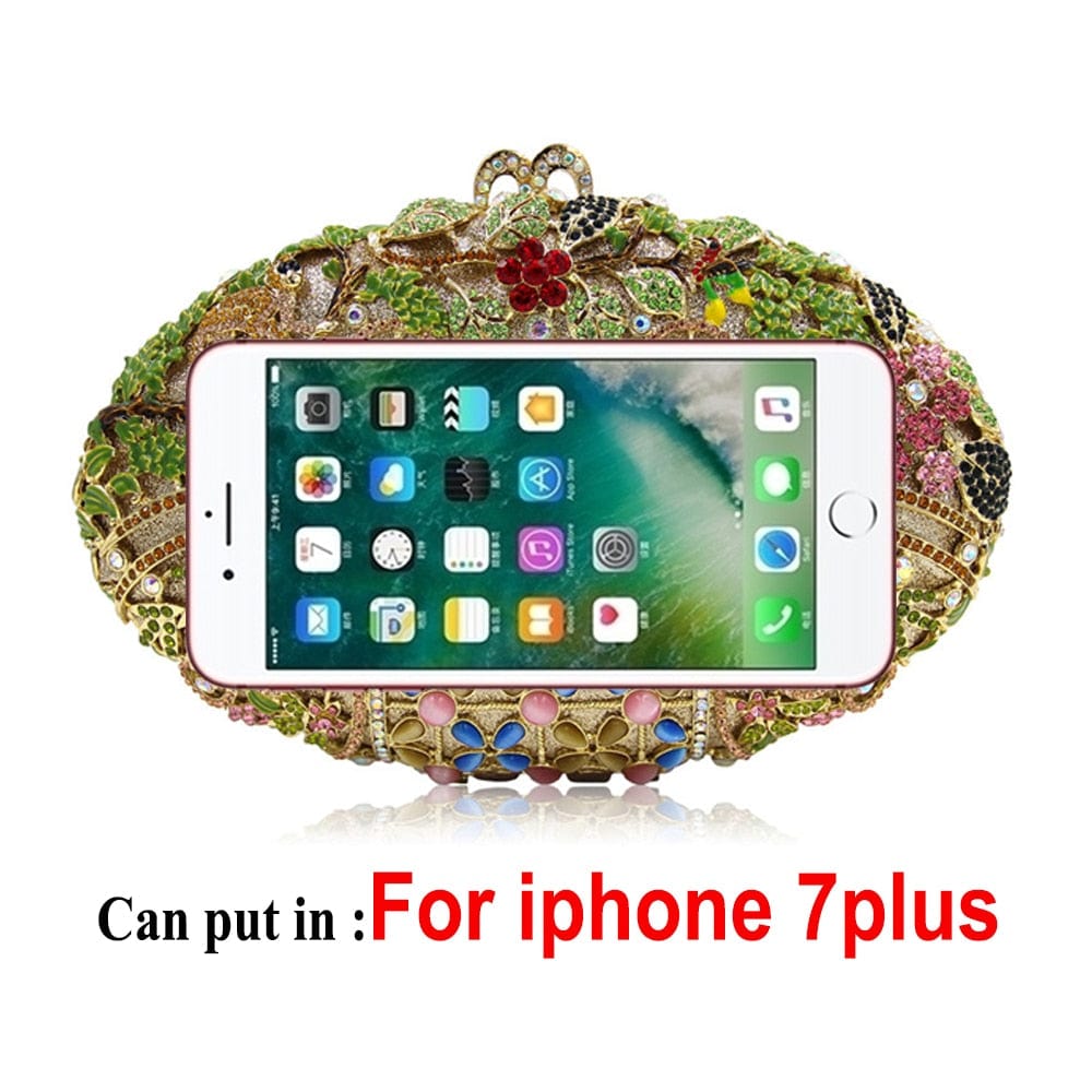 Luxury Rhinestone Crystal Oval Clutch Ladies Purse - - Luxury bags by WAAMII