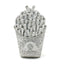 Luxury Rhinestone French Fries Evening Clutch - Color 5 silver - Luxury bags by WAAMII