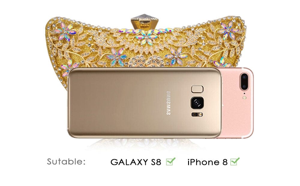 Luxury Sequined Hollow Out Crystal Moon Fashion Clutch - - Luxury bags by WAAMII